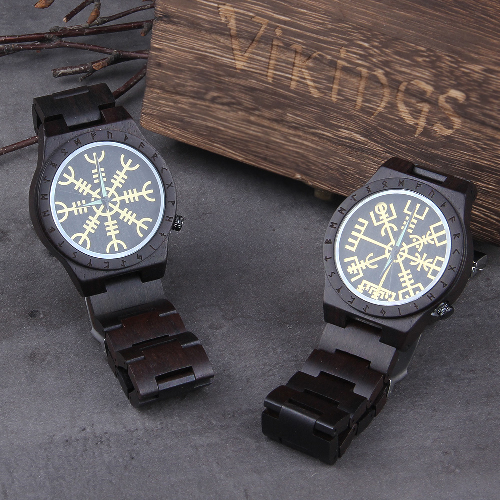 Jewelry Watches Men - 수제 나무 시계 남자 여자 룬