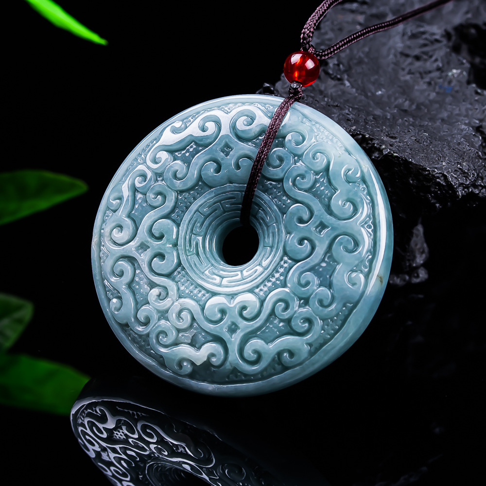Jewelry & Watches Spółka Z Ograniczoną Odpowiedzialnością - 천연 버마산 경옥 꽃 펜던트 목걸이