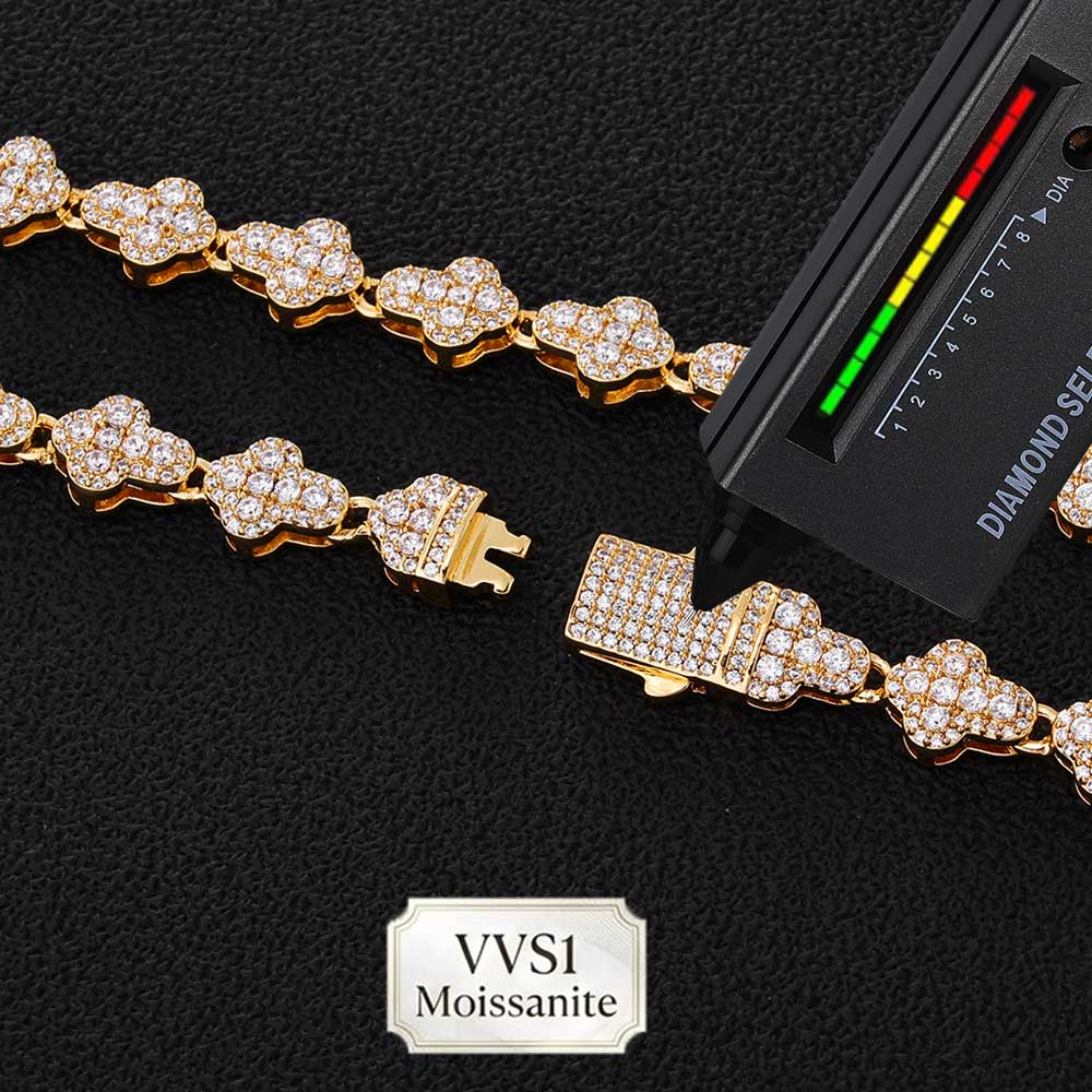 Hip Hop Chain Necklace - 누오야 브라스/925 VVS1 모이사나이트 테니스 목걸이