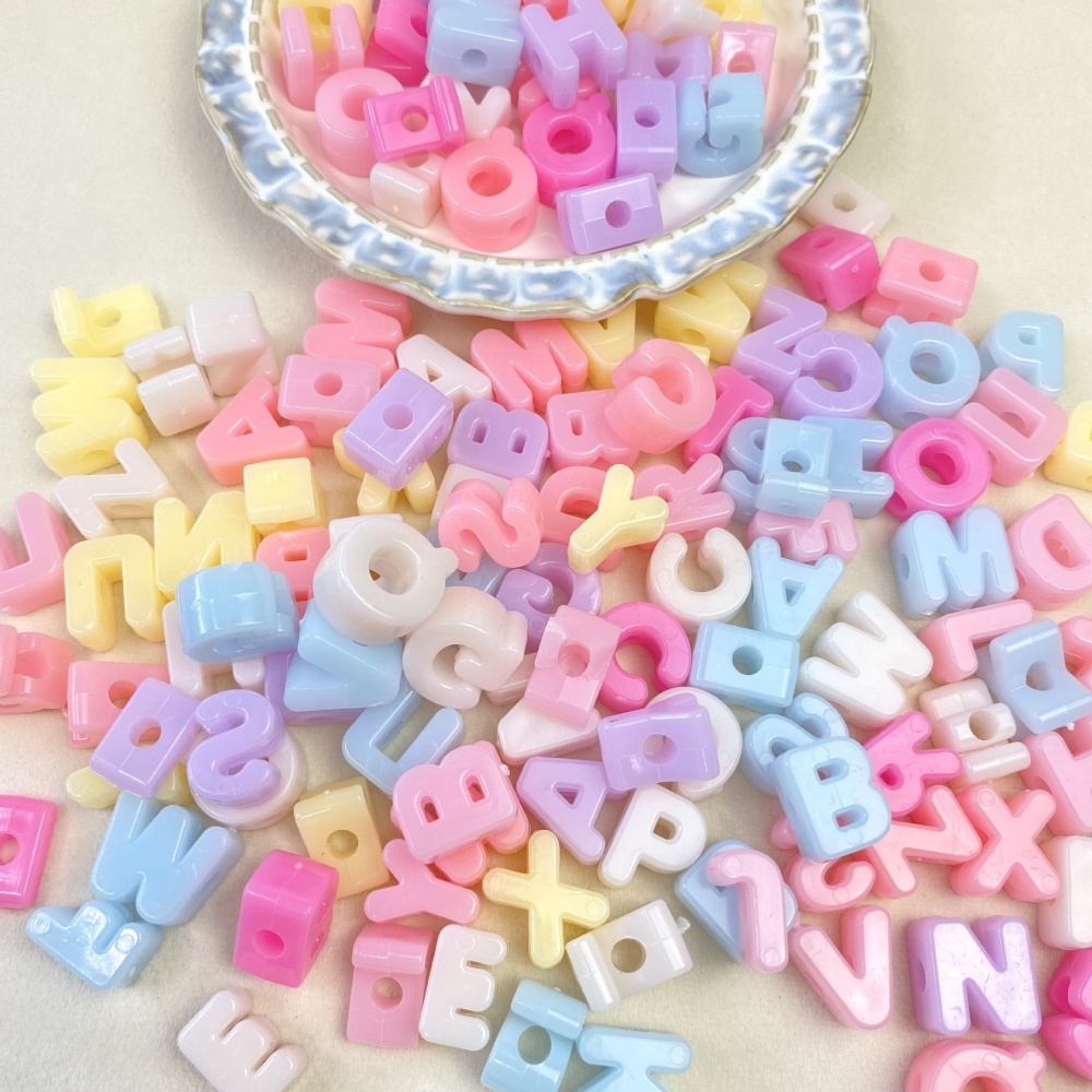 Jewelry Quotes - 10/50/100PCS 14-20mm 아크릴 문자 비즈 캔디