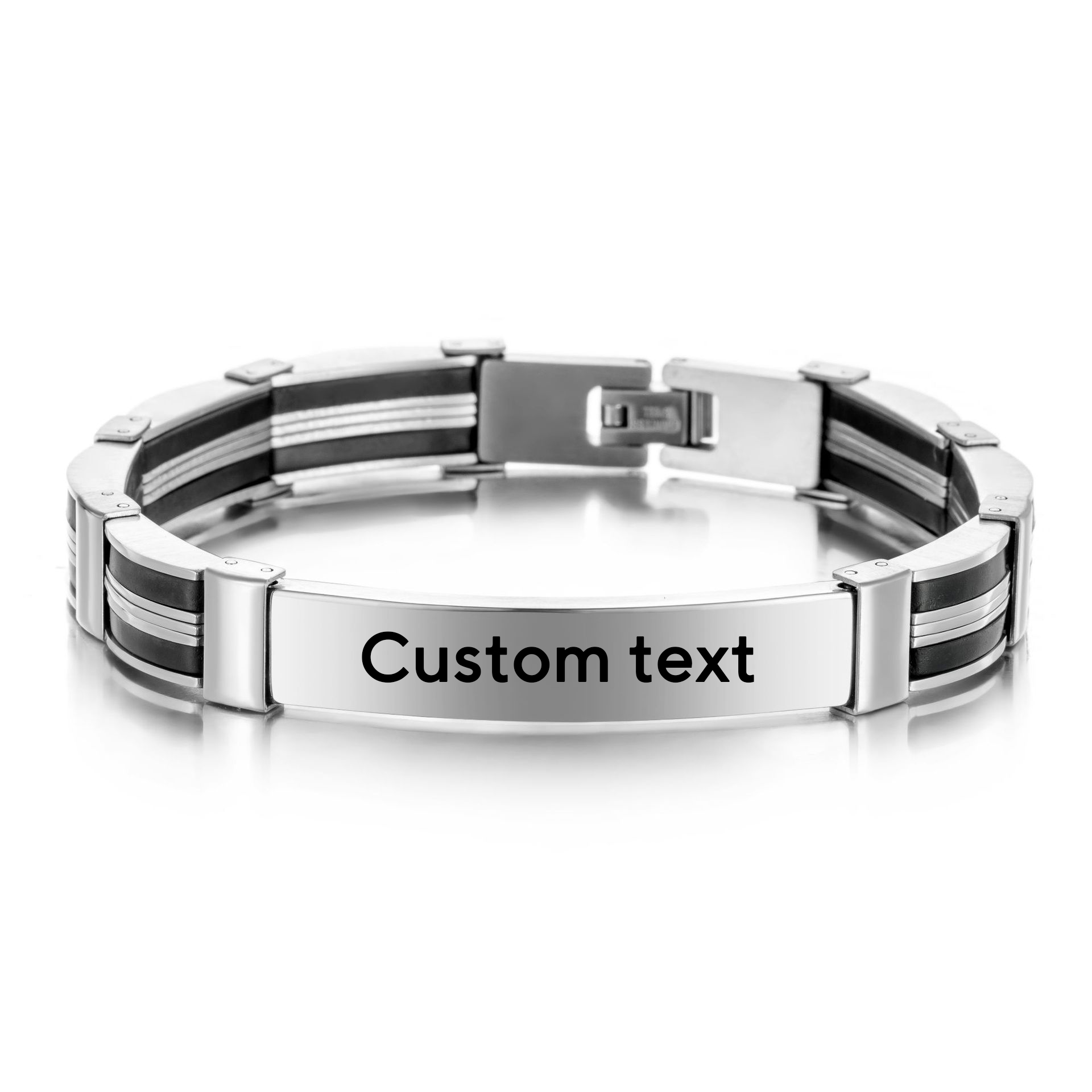 Jewelry Watches Men - 펑크 커스텀 텍스트 네임 남성용 스테인리스