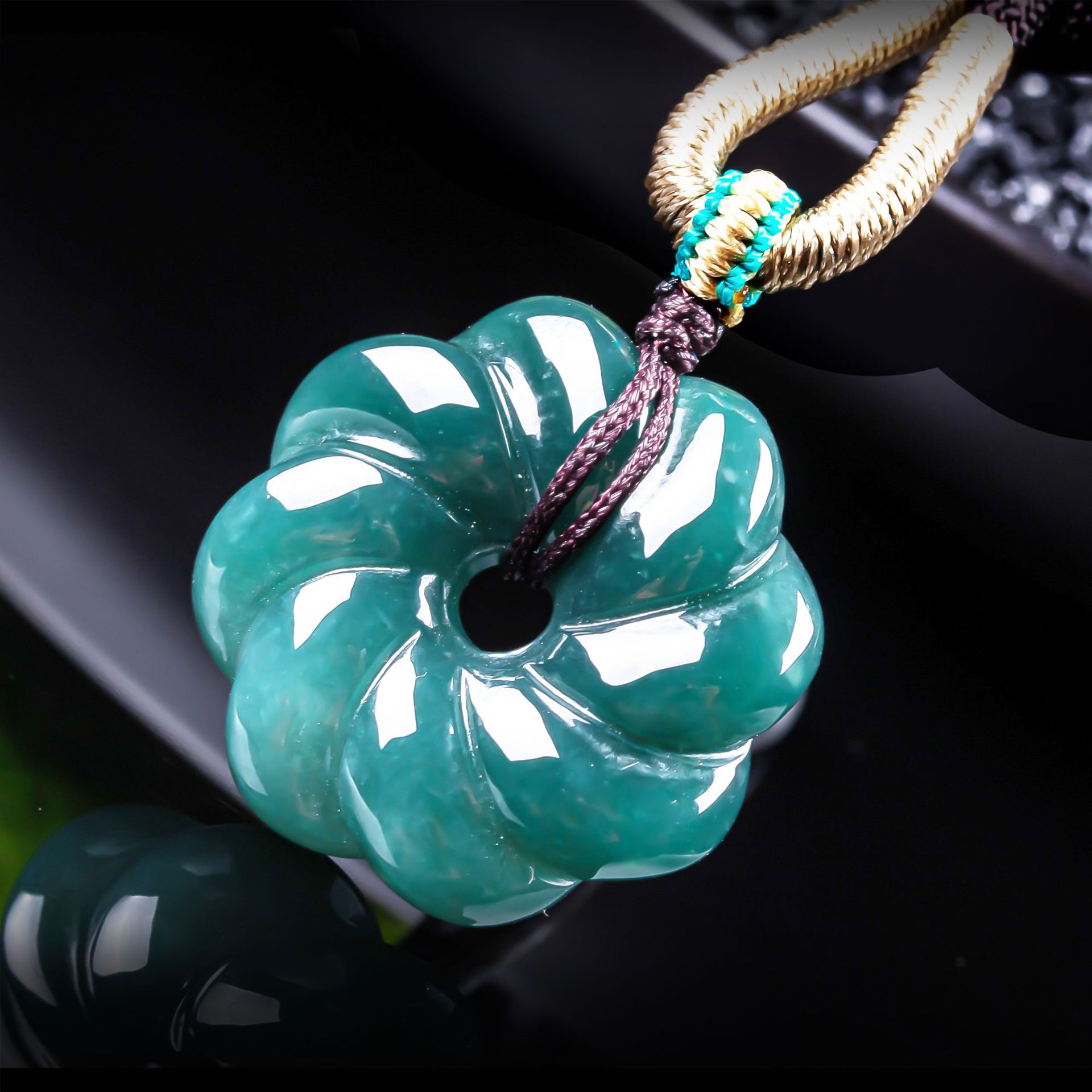 천연 버마산 비취 꽃 모양 펜던트 목걸이 액세서리 보석 - Jewelry & Watches Spółka Z Ograniczoną Odpowiedzialnością 리뷰 및 가격