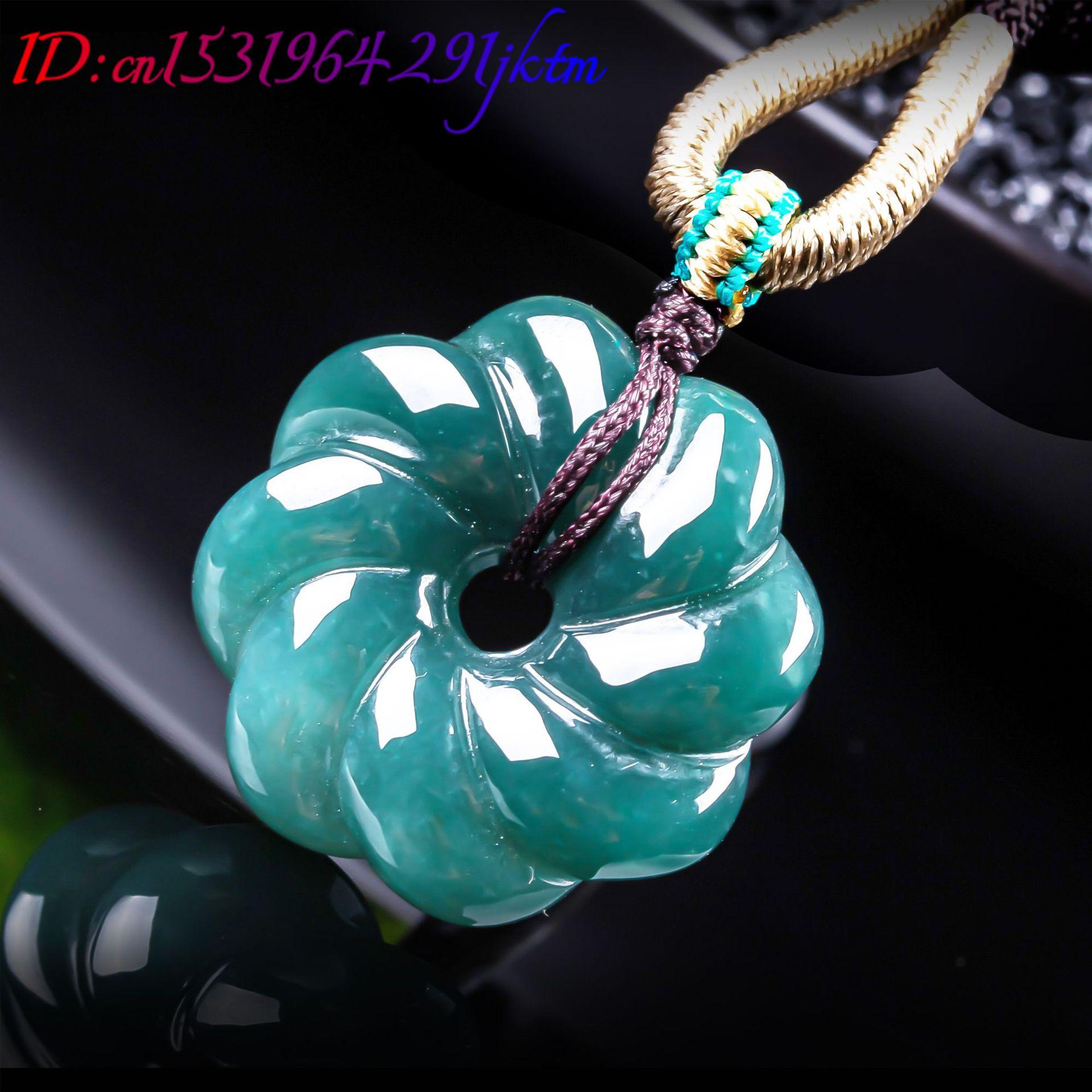 천연 버마산 비취 꽃 모양 펜던트 목걸이 액세서리 보석 - Jewelry & Watches Spółka Z Ograniczoną Odpowiedzialnością 리뷰 및 가격