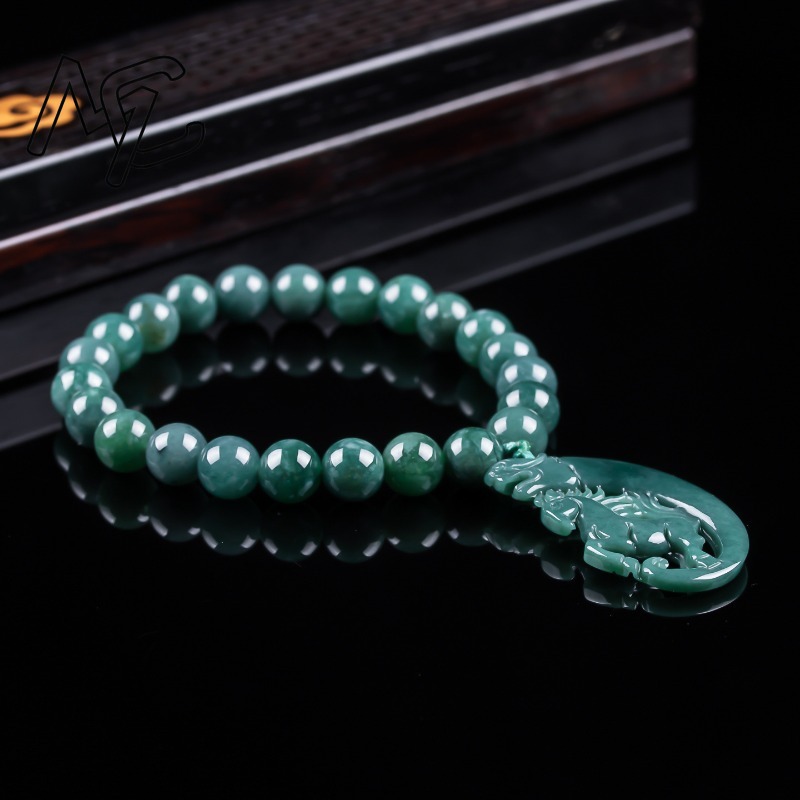 천연 비취 블루 워터 조디악 말 비즈 핸드 니팅 팔찌  - Jewelry & Watches Spółka Z Ograniczoną Odpowiedzialnością 리뷰 및 가격