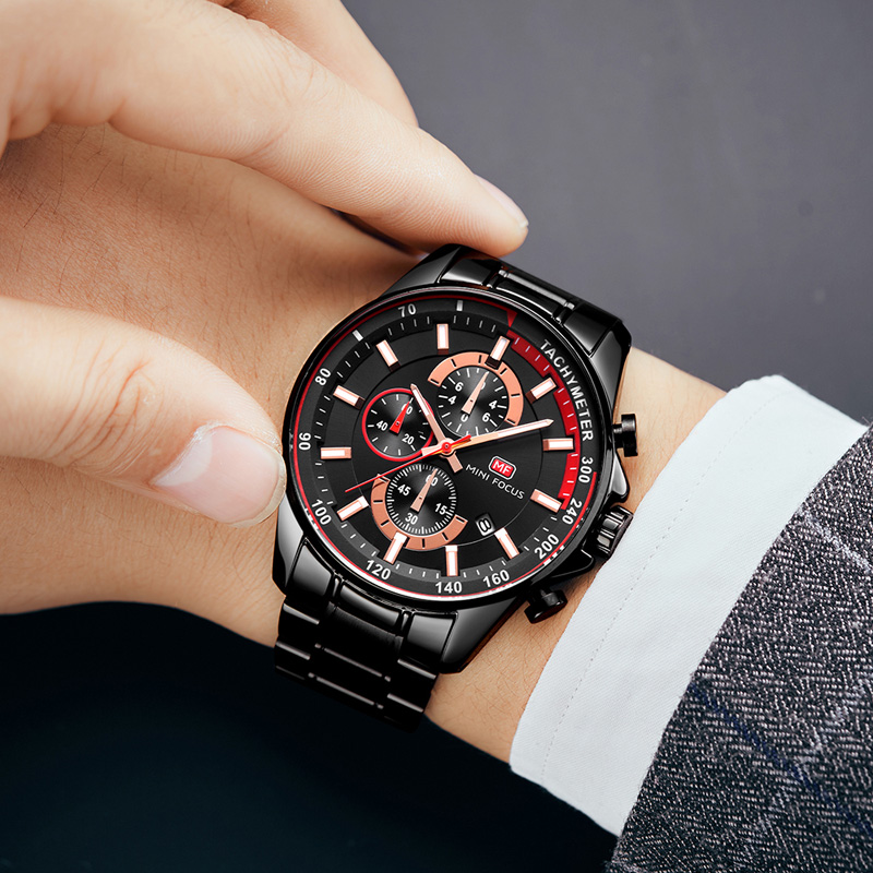 미니 포커스 남자 스테인레스 스틸 팔찌 시계, 크로노그 - Jewelry Watches Men 리뷰 및 가격