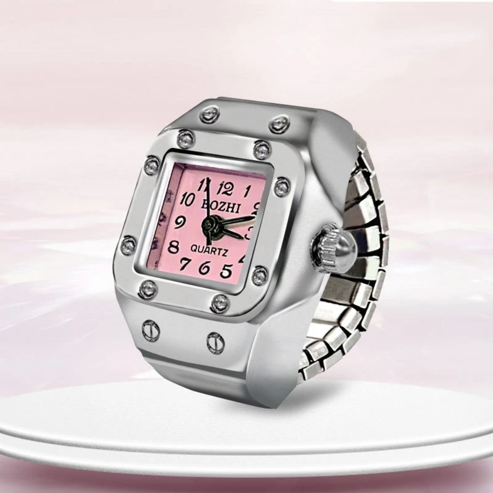 창의적인 사각형 다이얼 링 시계, 합금 쉘 커플 손가락 - Jewelry Watches Men 리뷰 및 가격