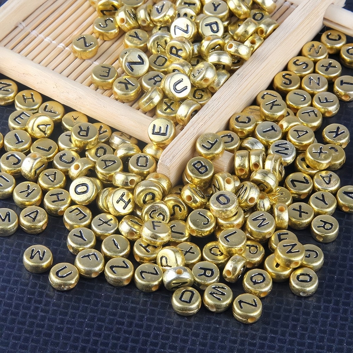 4x7MM 305/605pcs 영어 문자 비즈, 검정색 - Jewelry Quotes 리뷰 및 가격