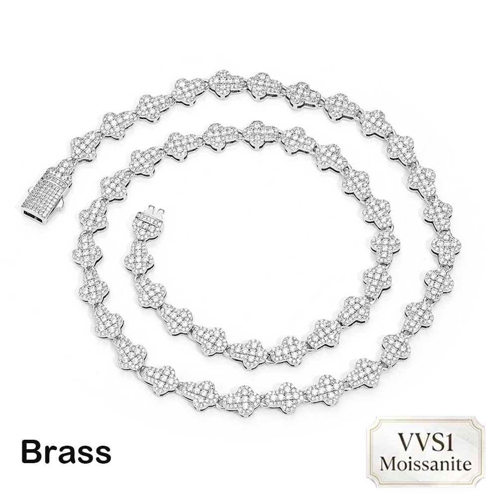 누오야 브라스/925 VVS1 모이사나이트 테니스 목걸 - Hip Hop Chain Necklace 리뷰 및 가격