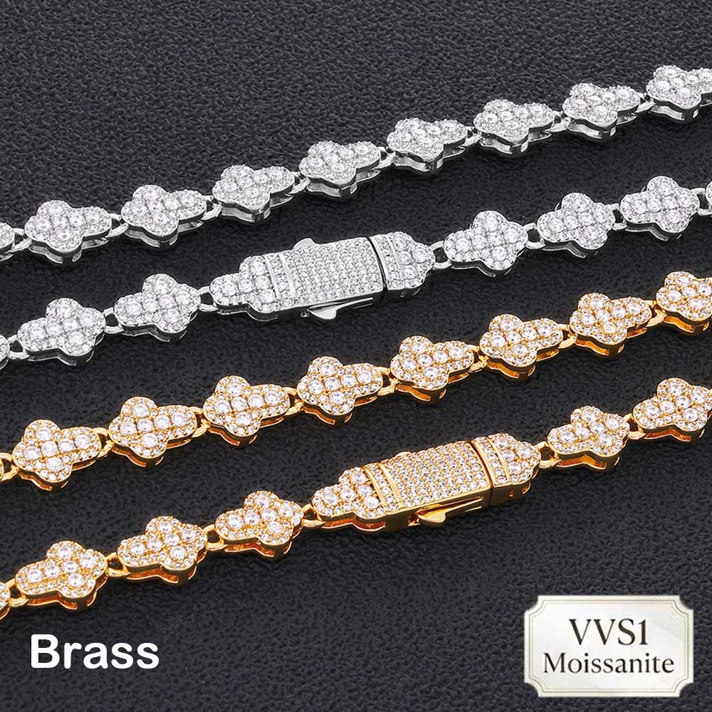 누오야 브라스/925 VVS1 모이사나이트 테니스 목걸 - Hip Hop Chain Necklace 리뷰 및 가격