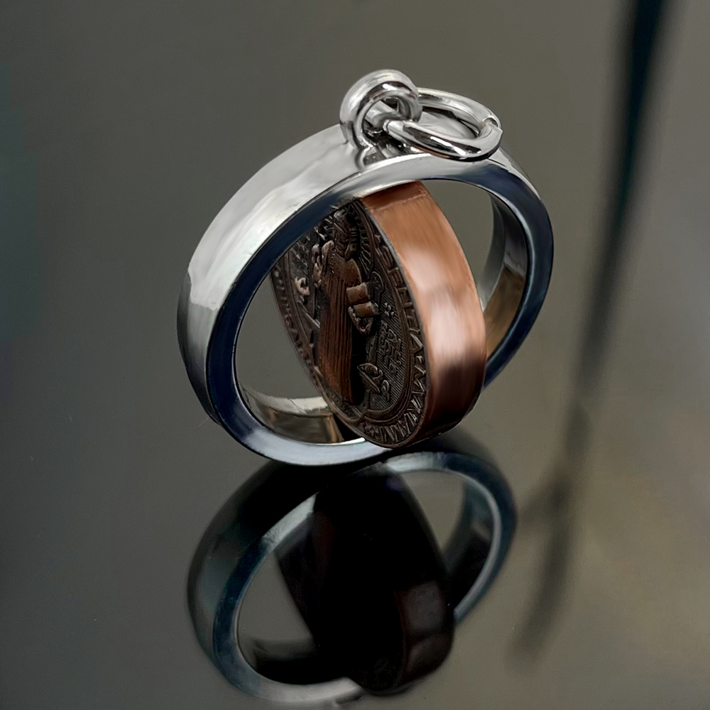 새로운 성 베네딕토 메달 목걸이 가톨릭 보호 십자가 펜 - Jewelry & Watches Spółka Z Ograniczoną Odpowiedzialnością 리뷰 및 가격