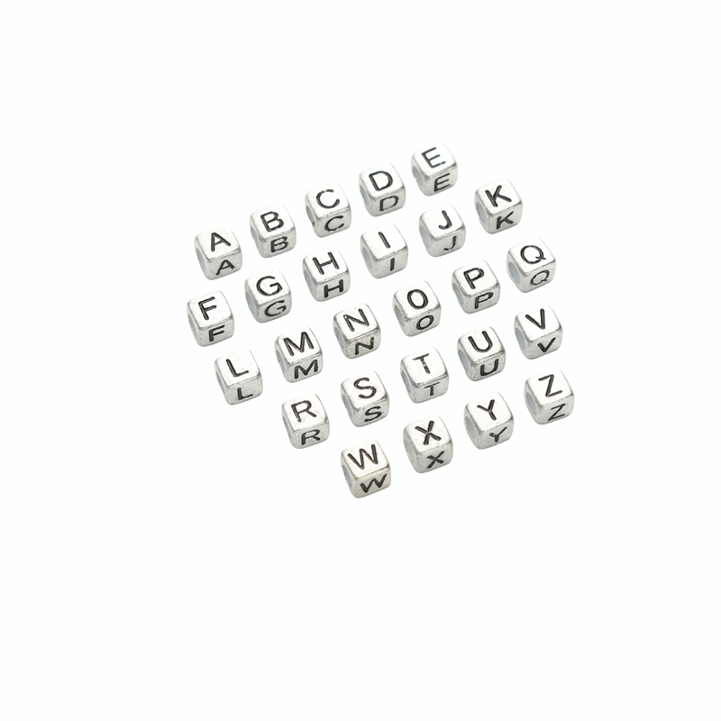 50Pcs 6x6mm 아크릴 문자 장식 구슬 무작위 혼 - Jewelry Quotes 리뷰 및 가격