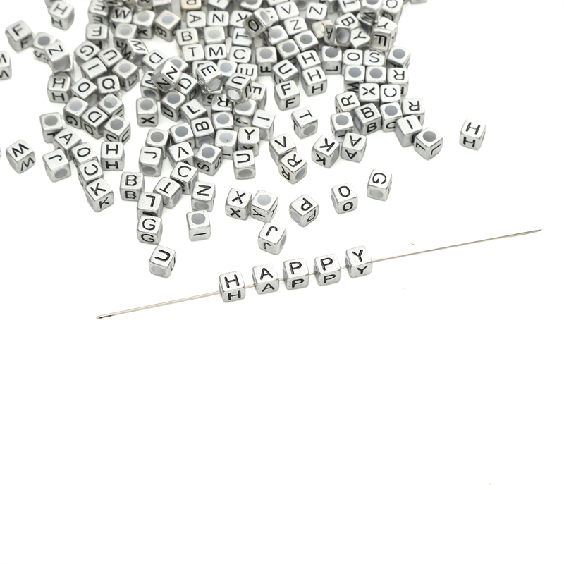 50Pcs 6x6mm 아크릴 문자 장식 구슬 무작위 혼 - Jewelry Quotes 리뷰 및 가격