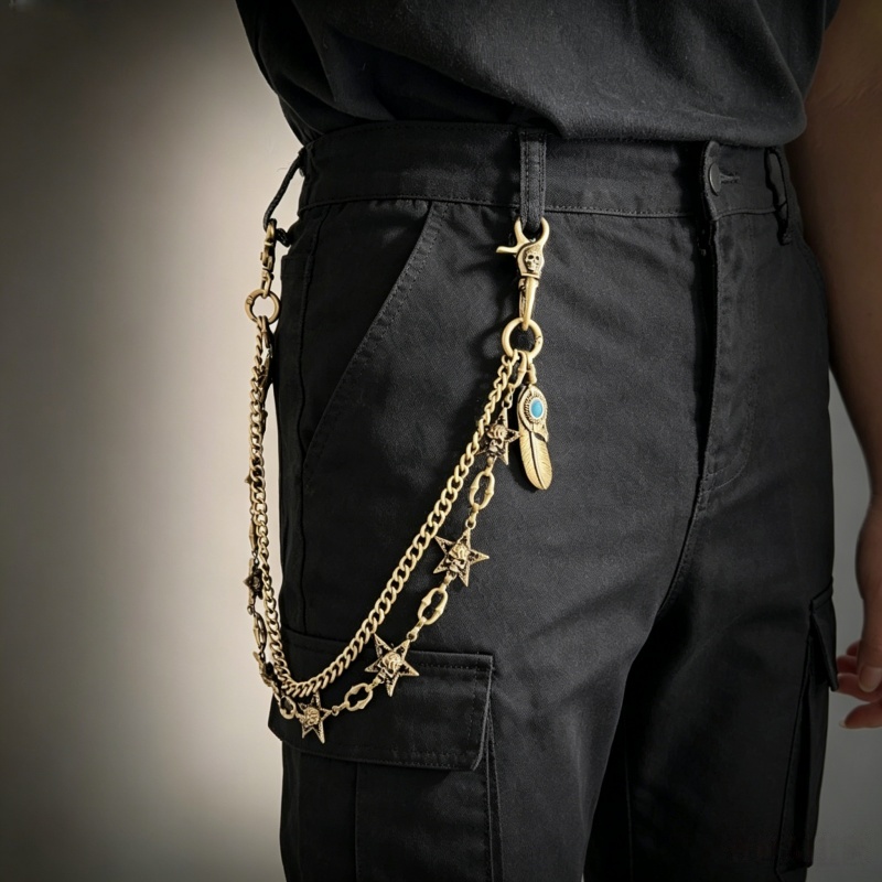 힙합 펑크 록 메탈 팬츠 허리 체인 남녀 공용 키체인  - Hip Hop Chain Necklace 리뷰 및 가격