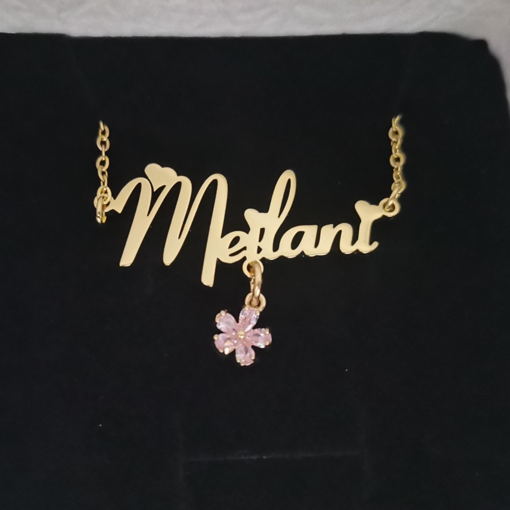 LeeChee 플라워 지르콘 작은 펜던트, 커스텀 이름 - Engraved Name Necklace 리뷰 및 가격