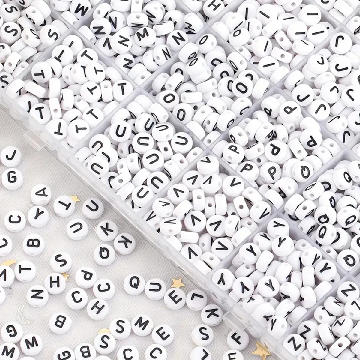100-500PCS 아크릴 A-Z 26 편지 구슬 라운 - Jewelry Quotes 리뷰 및 가격