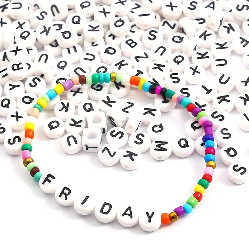 100-500PCS 아크릴 A-Z 26 편지 구슬 라운 - Jewelry Quotes 리뷰 및 가격