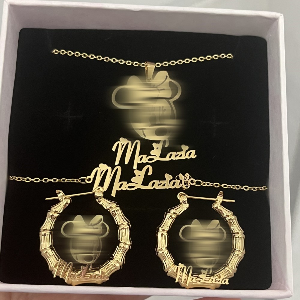 DUOYING 사용자 정의 캐릭터 쥬얼리 세트 맞춤형  - Engraved Name Necklace 리뷰 및 가격