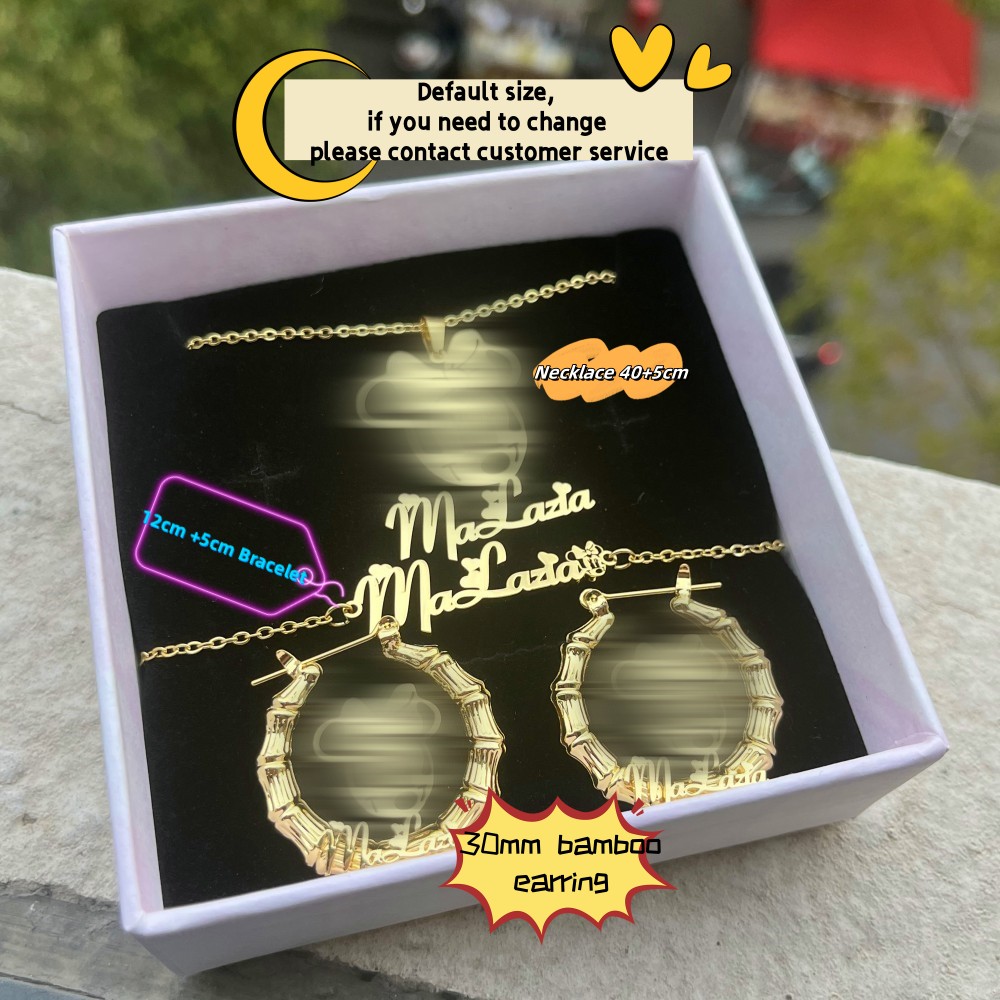 DUOYING 사용자 정의 캐릭터 쥬얼리 세트 맞춤형  - Engraved Name Necklace 리뷰 및 가격