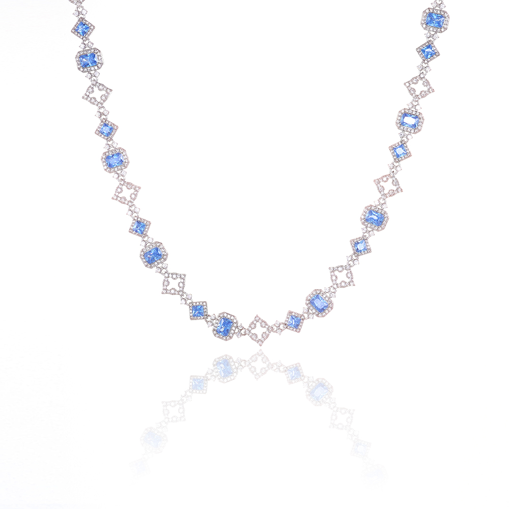 HHIOK 신상 11MM 블루 젬스톤 쿠반 목걸이 아이 - Hip Hop Chain Necklace 리뷰 및 가격