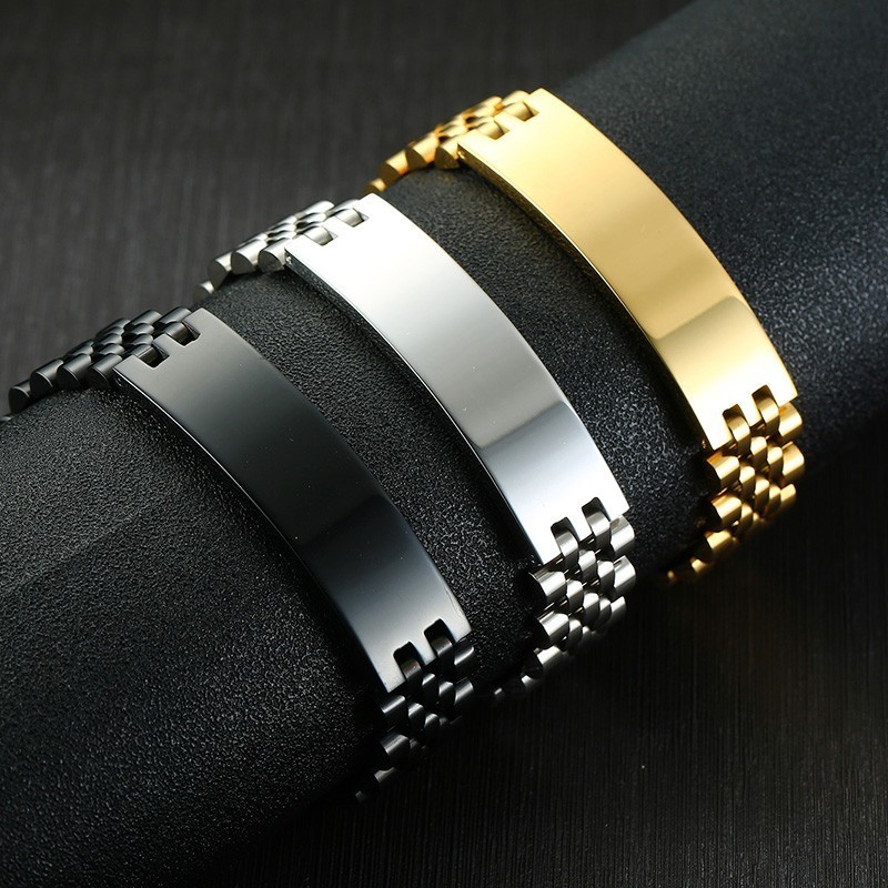 Vnox Mens 15mm 와이드 ID 태그 팔찌, 무 - Jewelry Watches Men 리뷰 및 가격