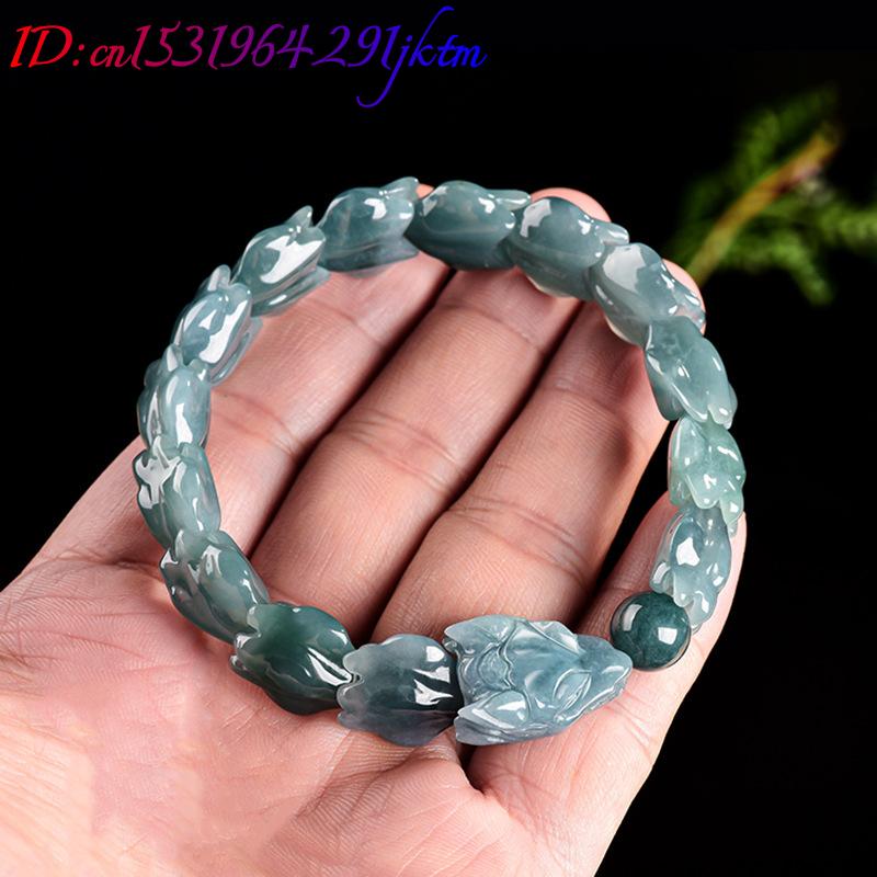 블루 버마산 비취 용 팔찌, 조각된 원석 뱅글, 부적, - Jewelry & Watches Spółka Z Ograniczoną Odpowiedzialnością 리뷰 및 가격